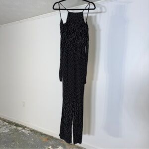 Abercrombie & Fitch Black and White Polka Dot Jumpsuit
